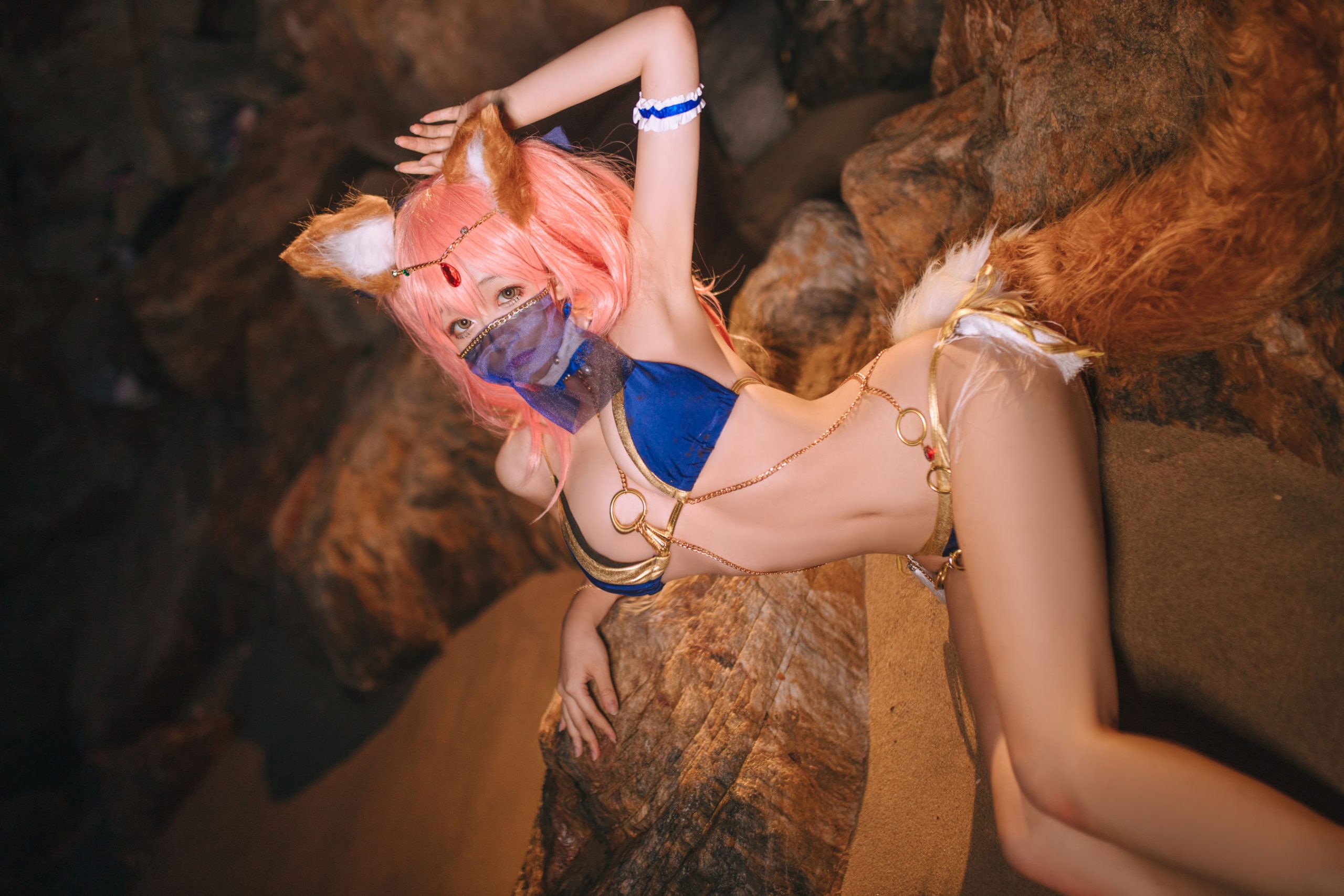 [COS Welfare] Cosplay Hina Jiao - Tamamo Mae Arab Dancer