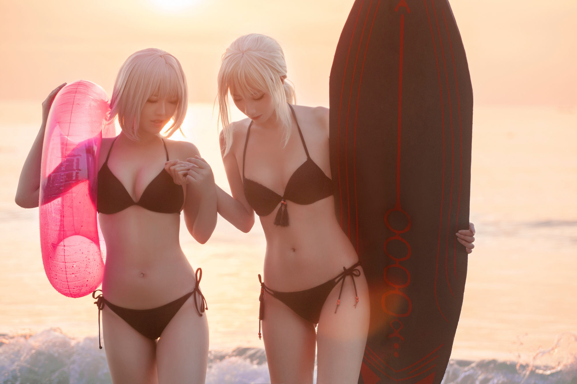 [Net Red COSER Photo] Banbanzi & Soso Sophia - Beach Swimwear