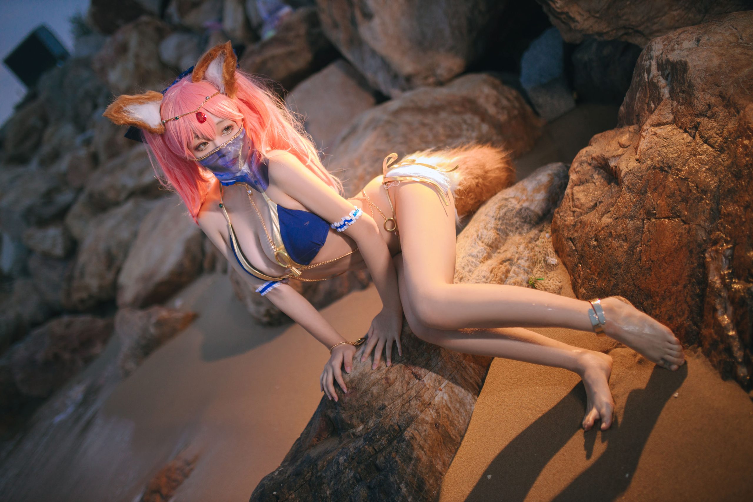 [COS Welfare] Cosplay Hina Jiao - Tamamo Mae Arab Dancer