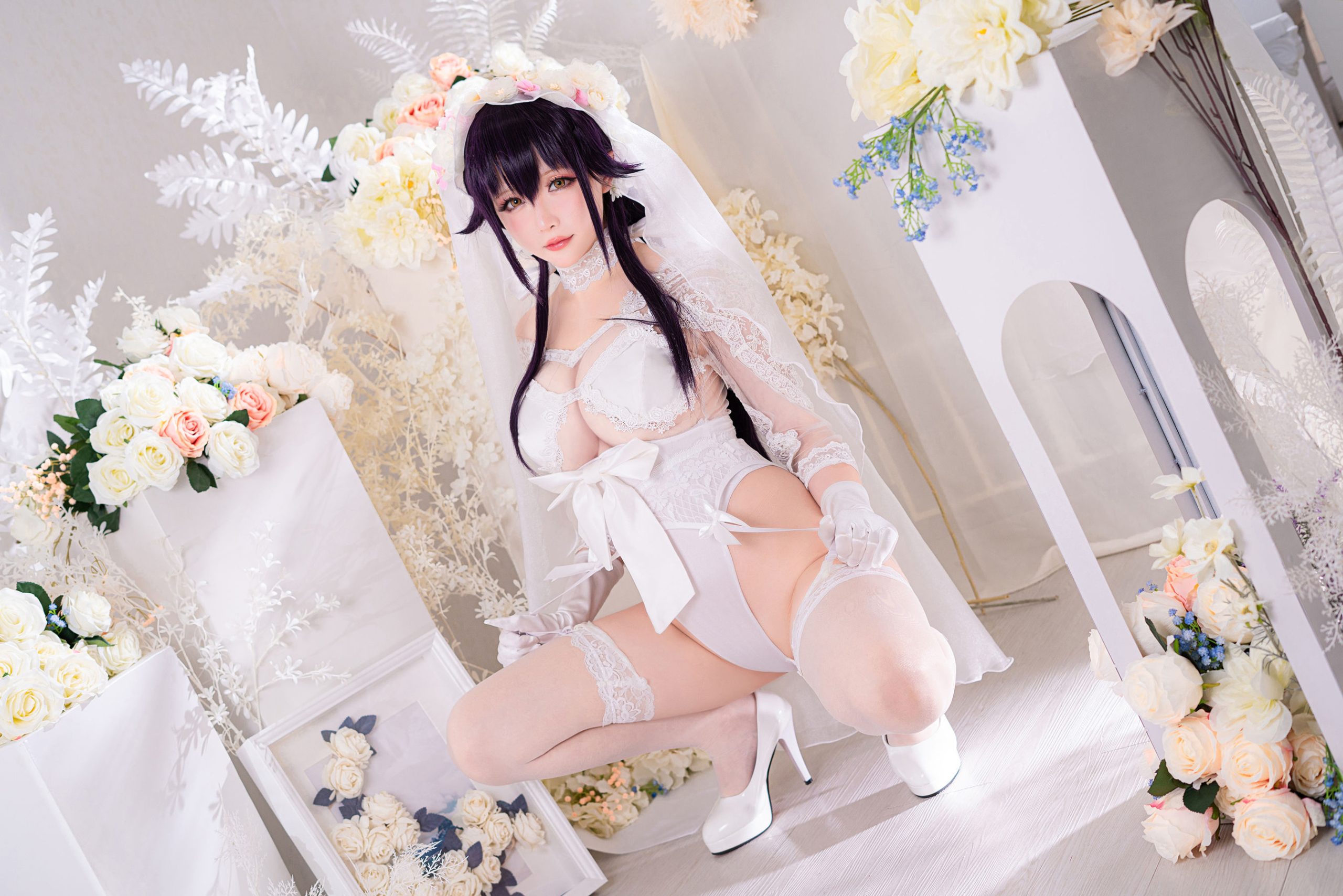 [Internet celebrity COSER photo] Miss Coser Xing Zhichi - pure white and pitch black "My Wife"