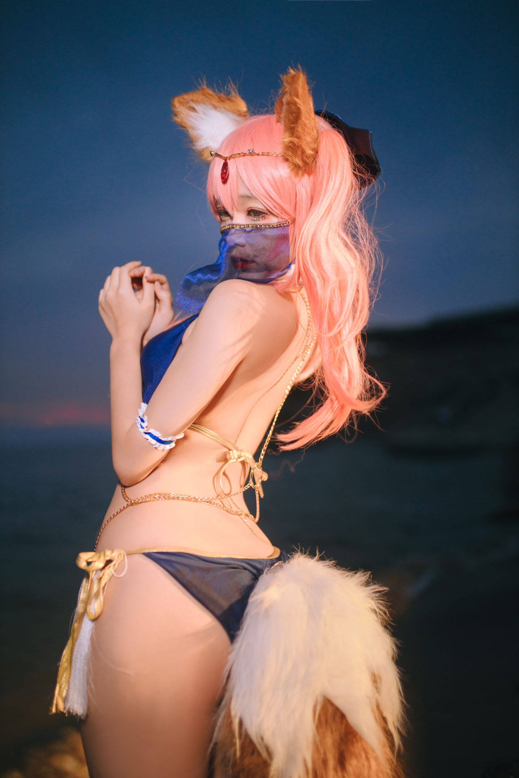 [COS Welfare] Cosplay Hina Jiao - Tamamo Mae Arab Dancer