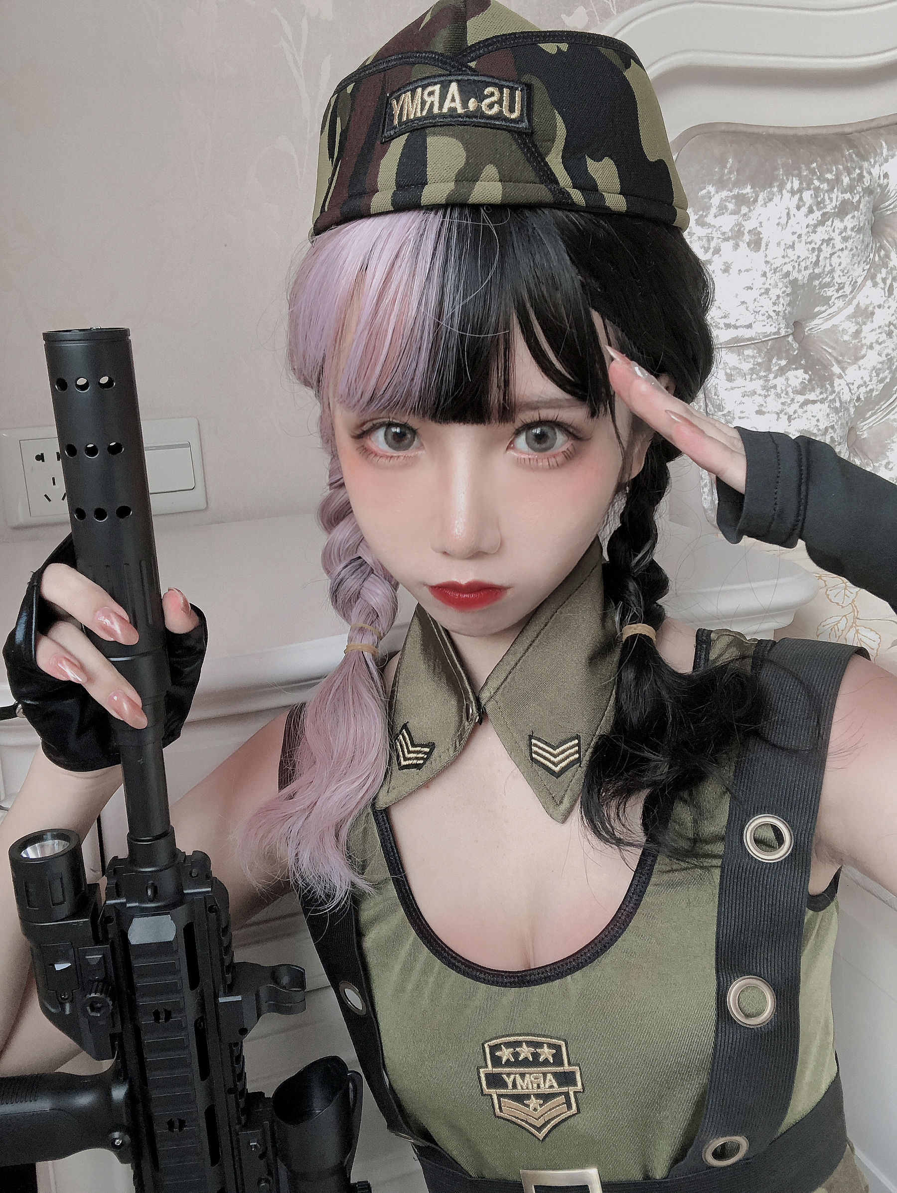 [Net Red COSER Photo] Anime blogger Guobaa sauce w - Battlefield Sweetheart