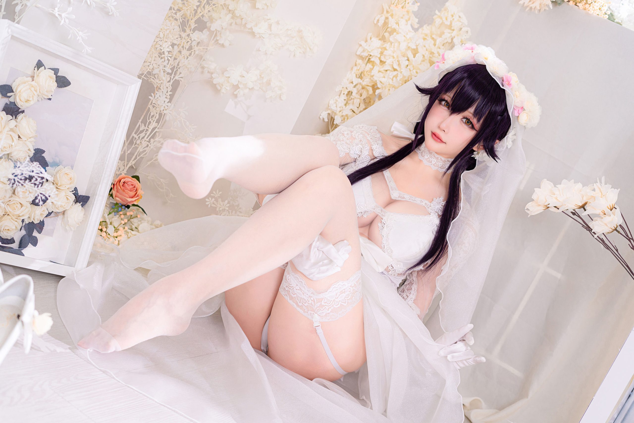 [Internet celebrity COSER photo] Miss Coser Xing Zhichi - pure white and pitch black "My Wife"