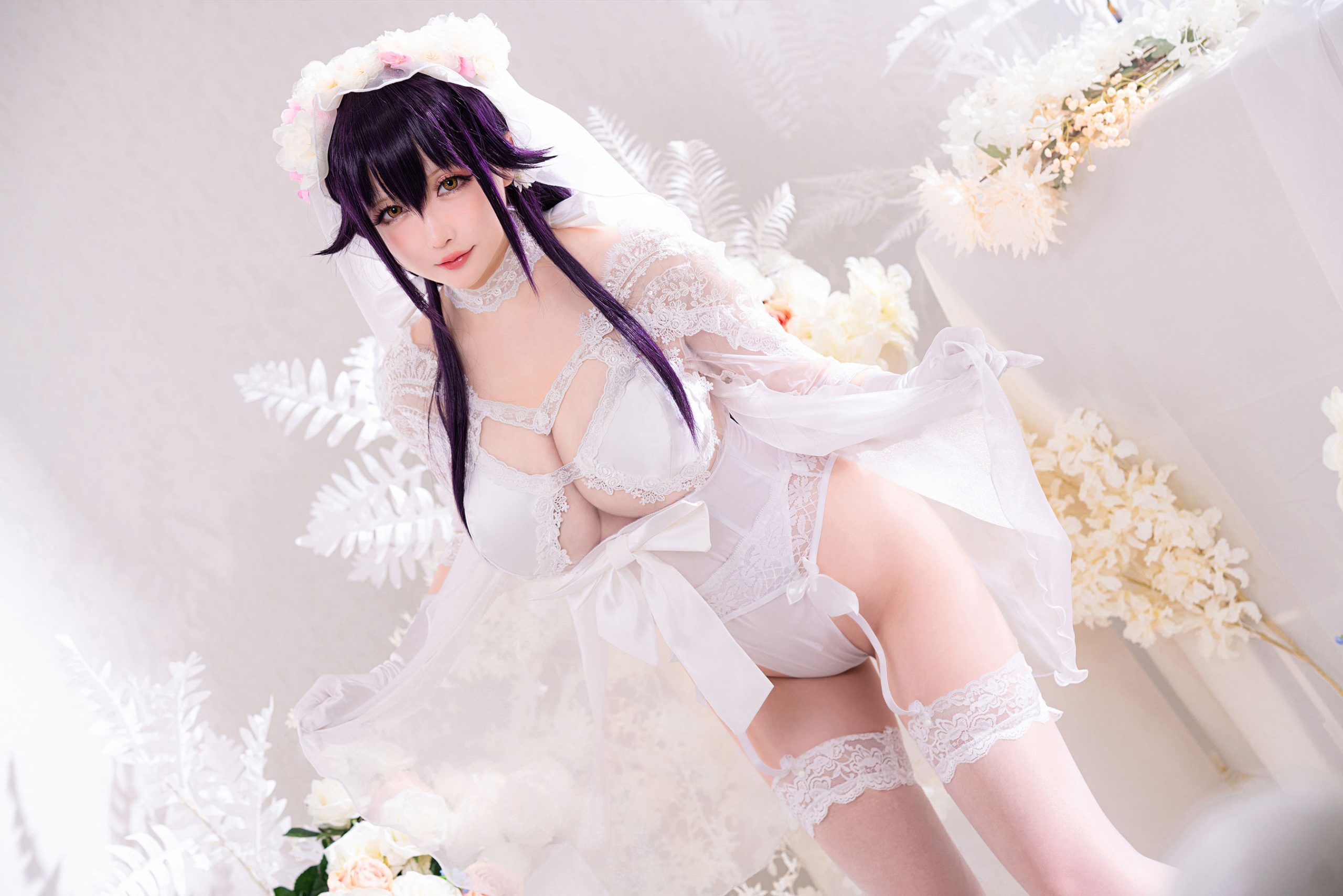 [Internet celebrity COSER photo] Miss Coser Xing Zhichi - pure white and pitch black "My Wife"