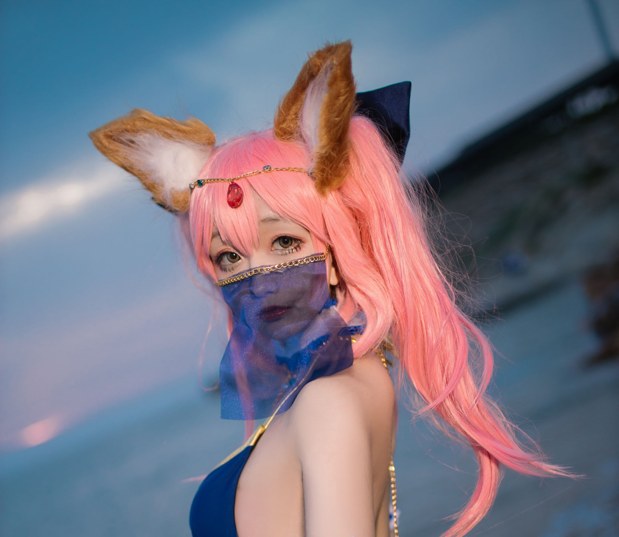 [COS Welfare] Cosplay Hina Jiao - Tamamo Mae Arab Dancer