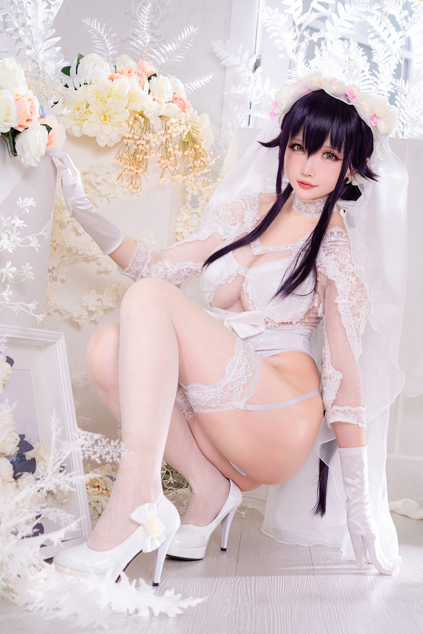 [Internet celebrity COSER photo] Miss Coser Xing Zhichi - pure white and pitch black "My Wife"