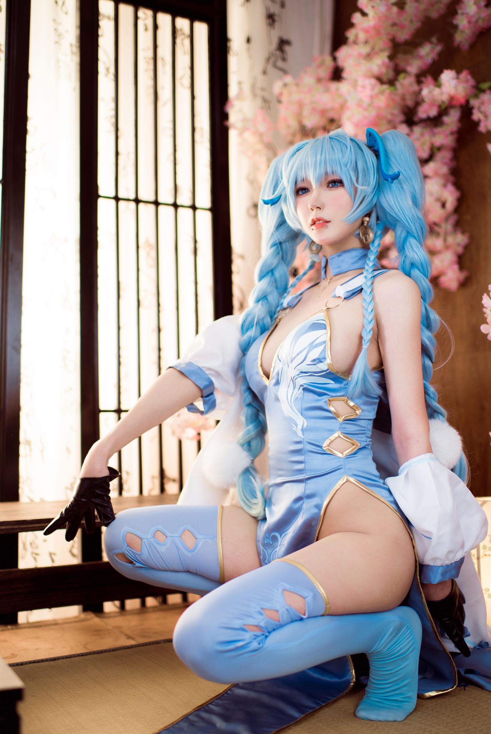 [Net Red COSER Photo] Anime blogger A Bao is also a rabbit girl-Girls Frontline PA15 Delphinium Mei