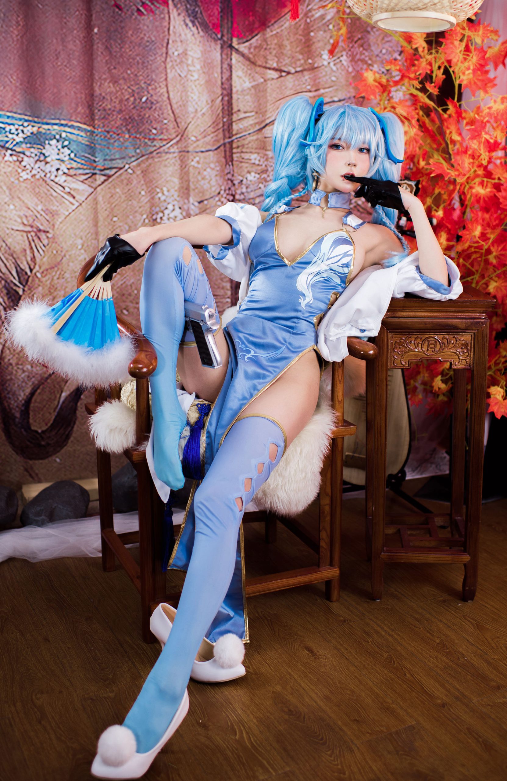 [Net Red COSER Photo] Anime blogger A Bao is also a rabbit girl-Girls Frontline PA15 Delphinium Mei