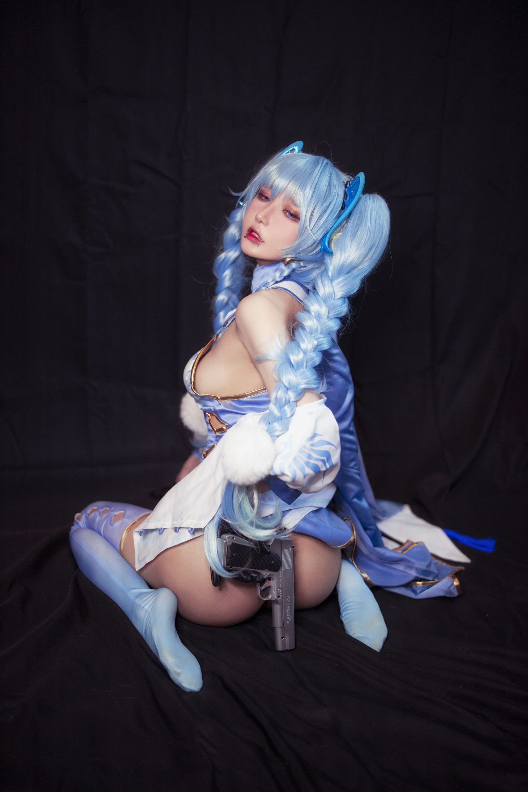 [Net Red COSER Photo] Anime blogger A Bao is also a rabbit girl-Girls Frontline PA15 Delphinium Mei