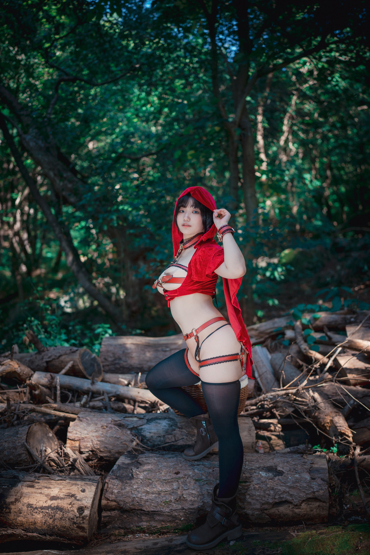 Mimmi 밈미, [DJAWA] Naughty Red Hiring Hood Set.02