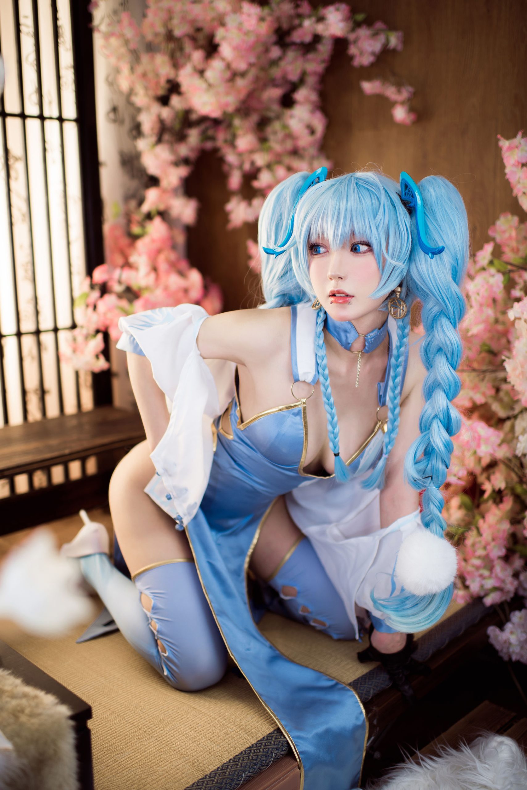 [Net Red COSER Photo] Anime blogger A Bao is also a rabbit girl-Girls Frontline PA15 Delphinium Mei