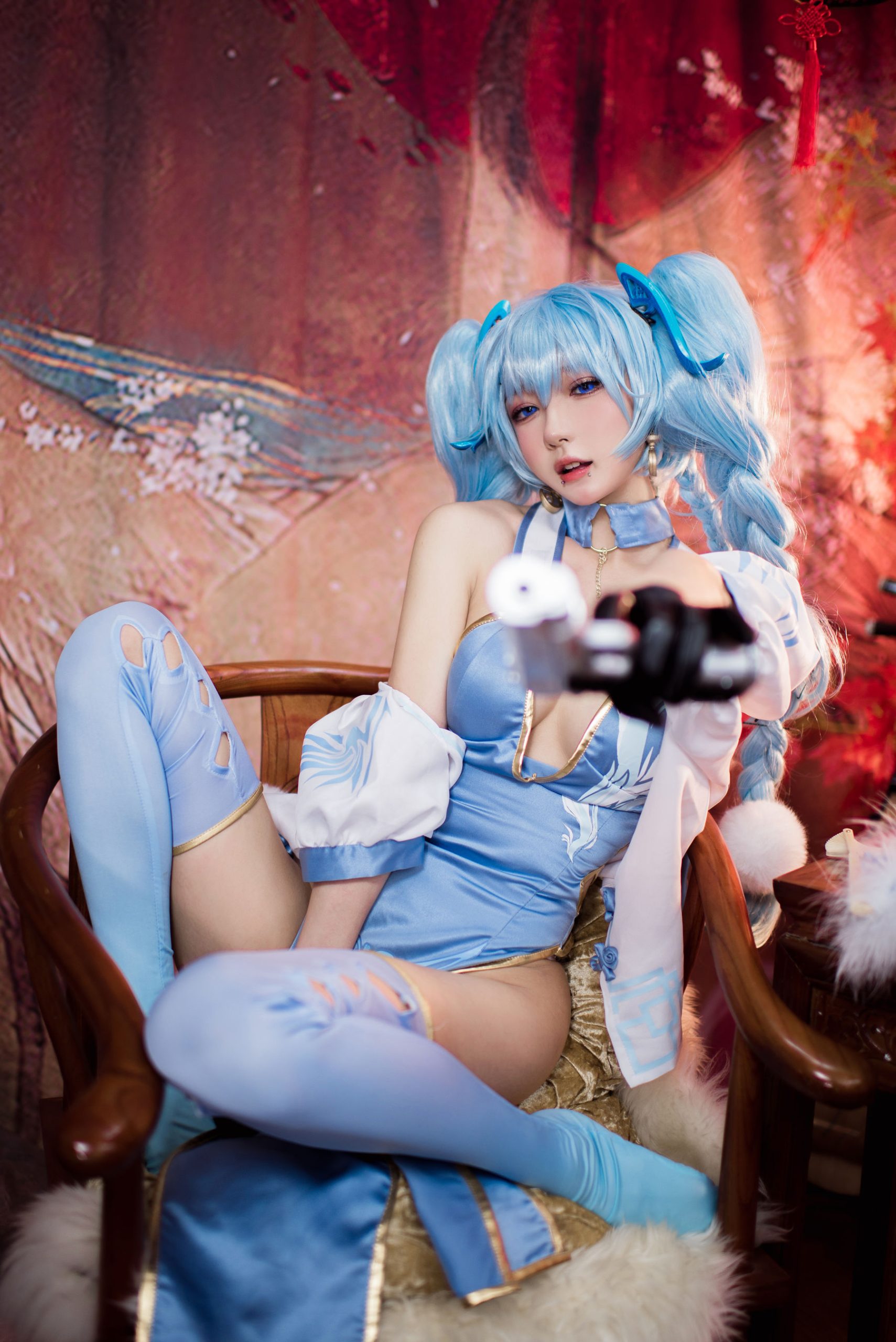 [Net Red COSER Photo] Anime blogger A Bao is also a rabbit girl-Girls Frontline PA15 Delphinium Mei