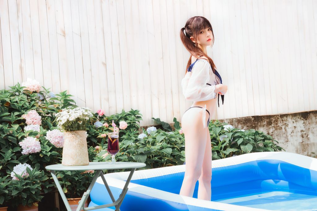 Coser @ 桜 桃 喵 Vol.054 无尽 夏 (58 photos)