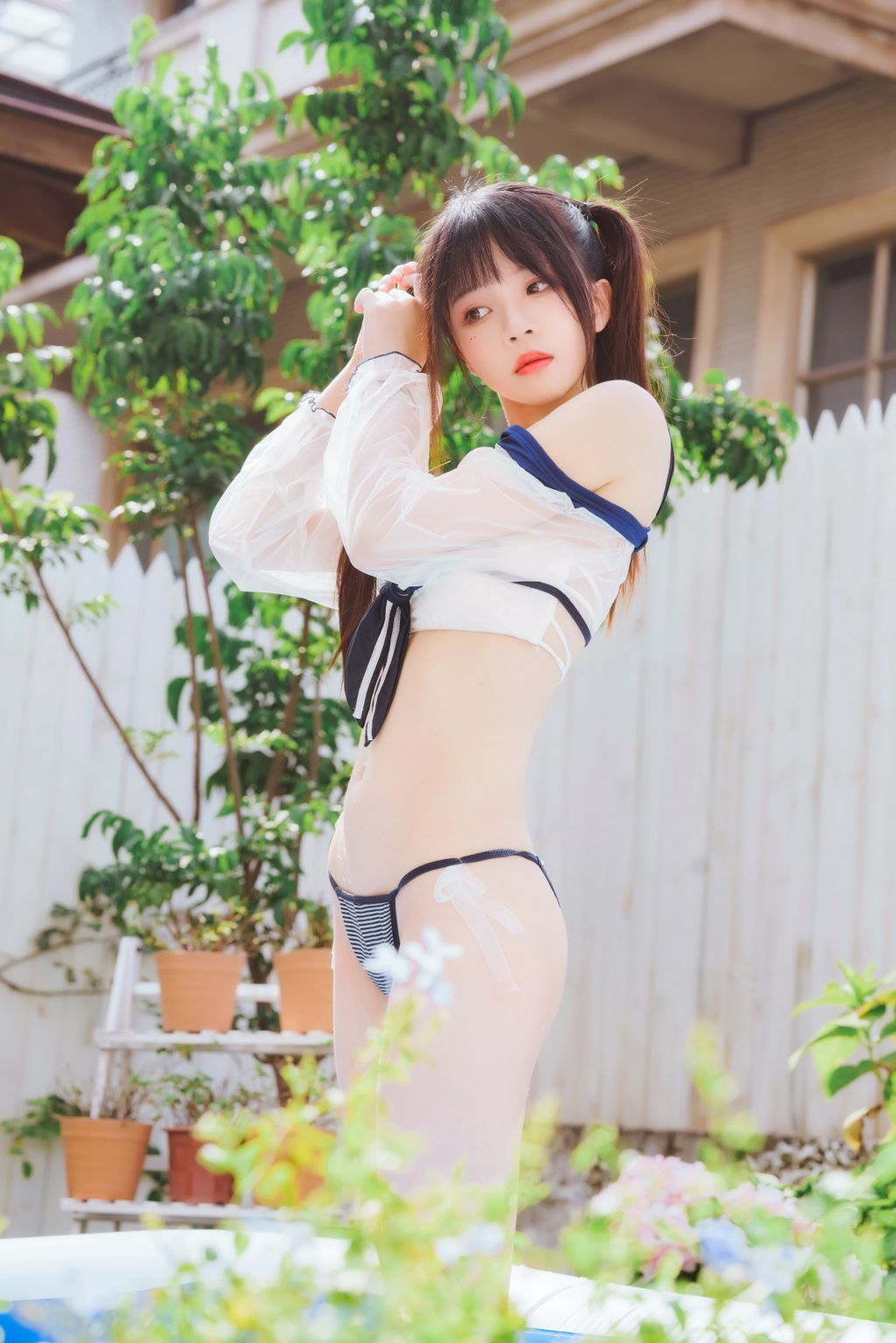 Coser @ 桜 桃 喵 Vol.054 无尽 夏 (58 photos)