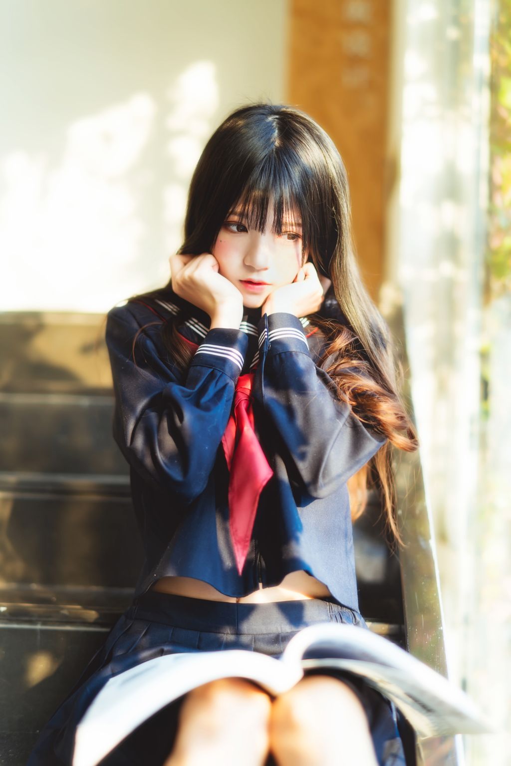 Coser @ 桜 桃 喵 Vol.067 制服 (50 photos)