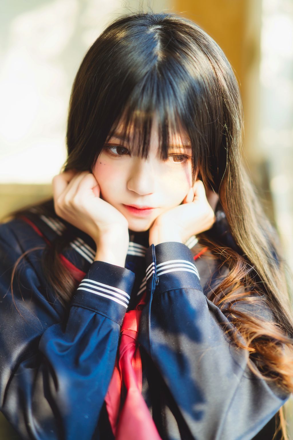 Coser @ 桜 桃 喵 Vol.067 制服 (50 photos)