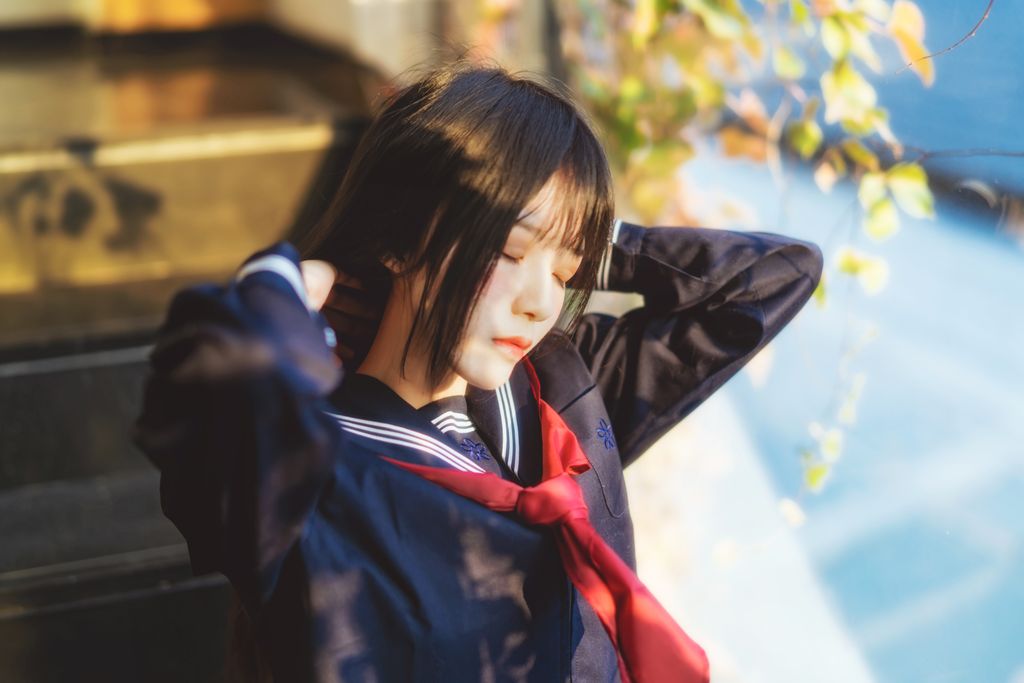 Coser @ 桜 桃 喵 Vol.067 制服 (50 photos)