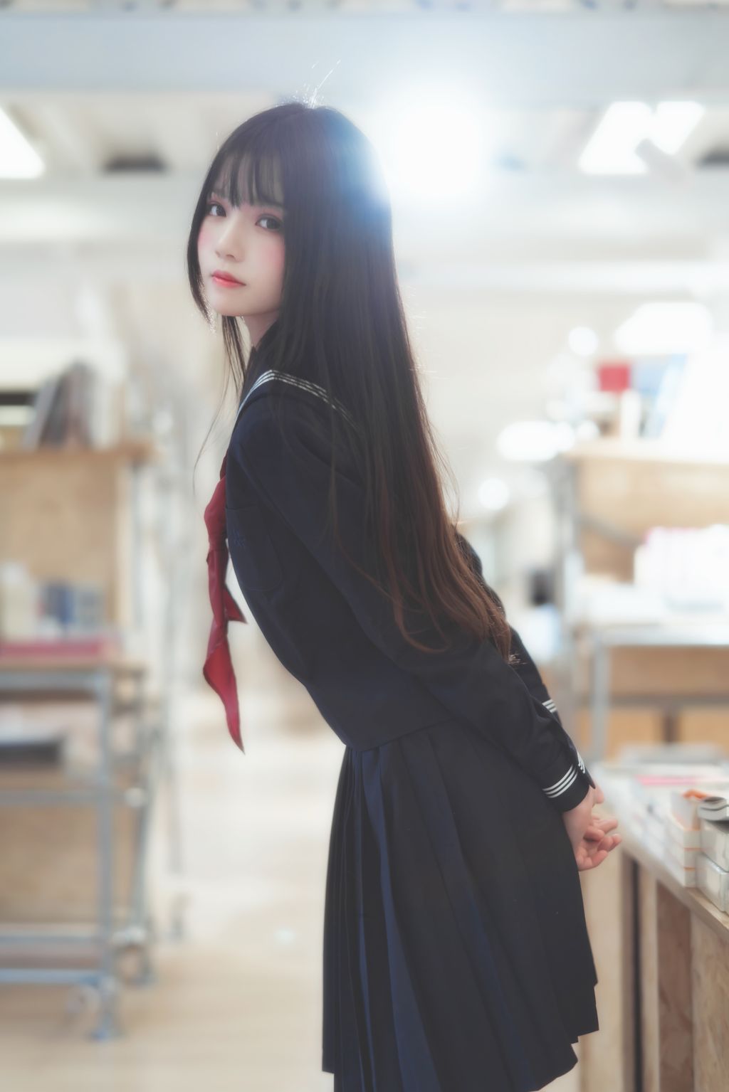 Coser @ 桜 桃 喵 Vol.067 制服 (50 photos)