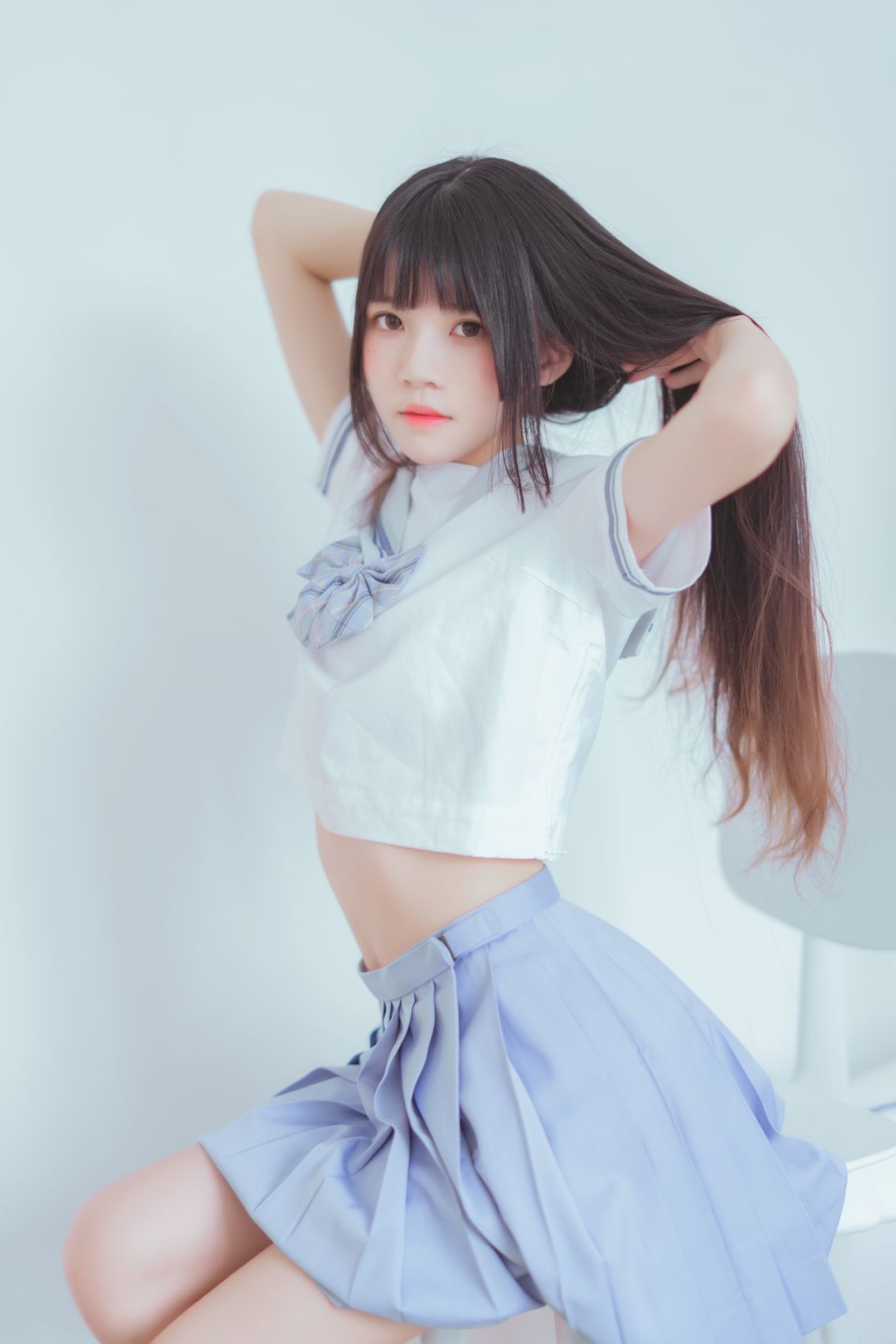 Coser @ 桜 桃 喵 Vol.068 校服 黑丝 (49 photos)