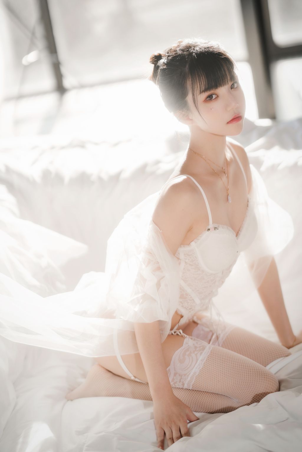 Coser @ 桜 桃 喵 Vol.097 白纱 糖 (69 photos)