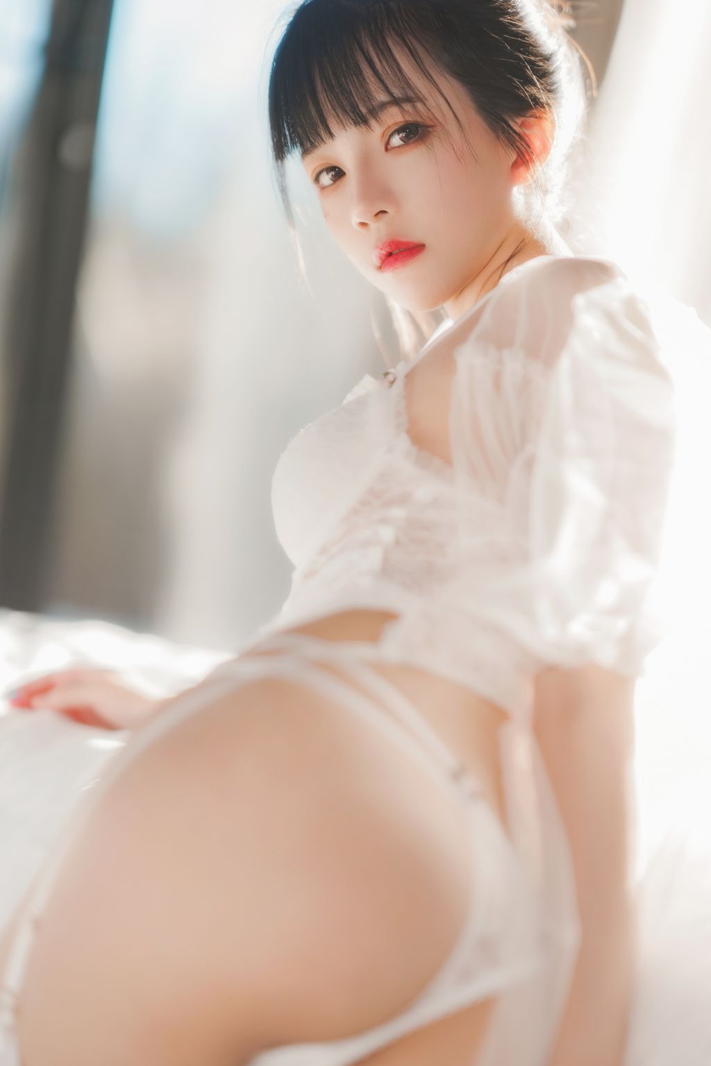 Coser @ 桜 桃 喵 Vol.097 白纱 糖 (69 photos)