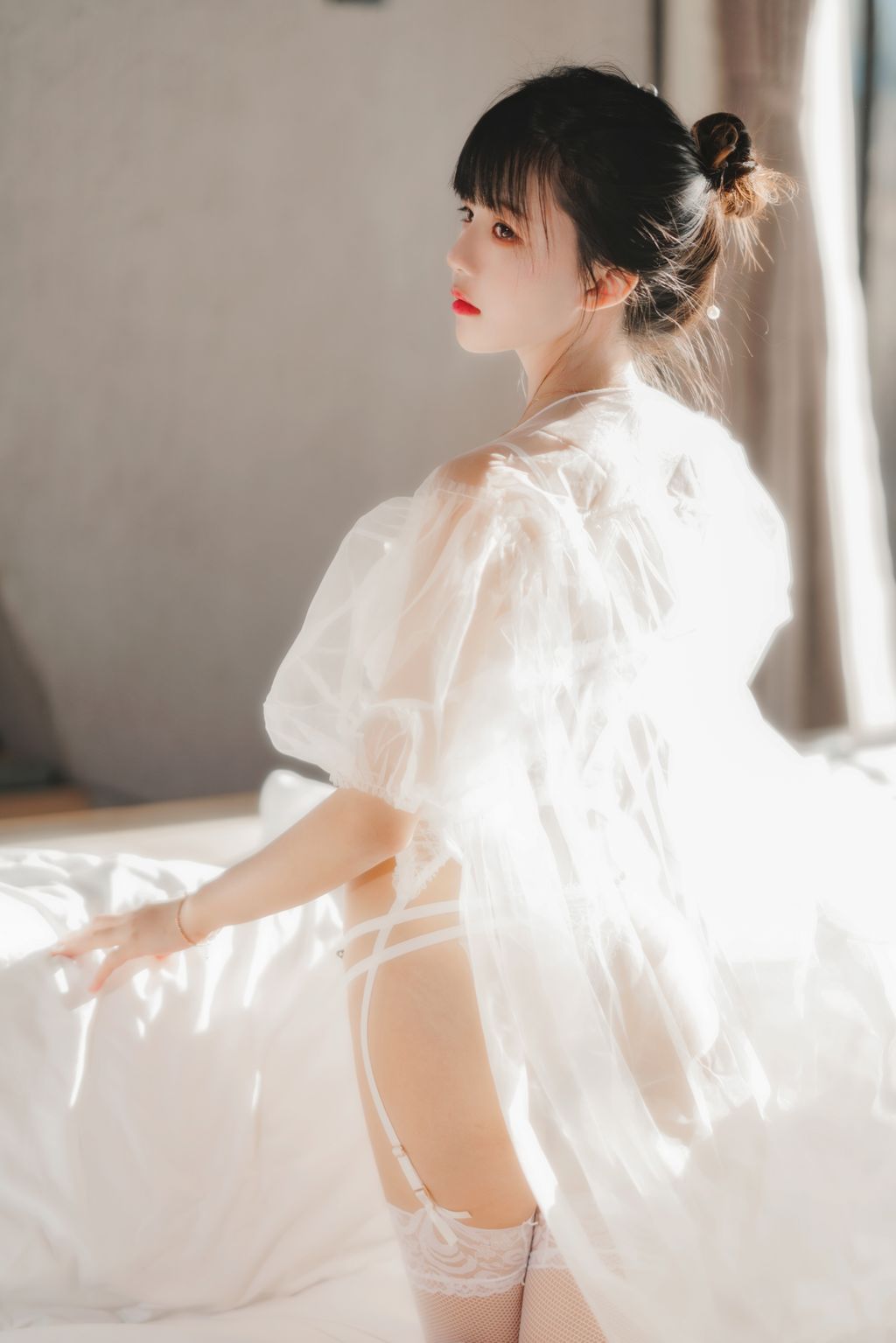 Coser @ 桜 桃 喵 Vol.097 白纱 糖 (69 photos)