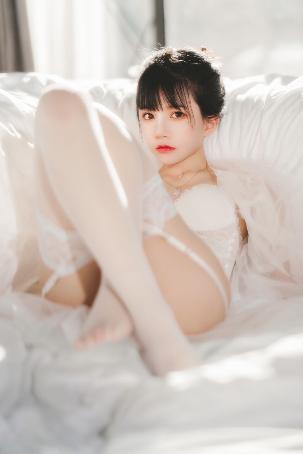 Coser @ 桜 桃 喵 Vol.097 白纱 糖 (69 photos)