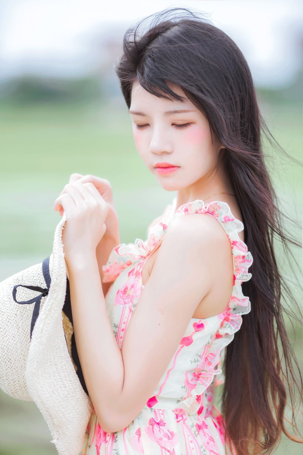 Coser @ 桜 桃 喵 Vol. 100 清新 × 4 (48 photos)