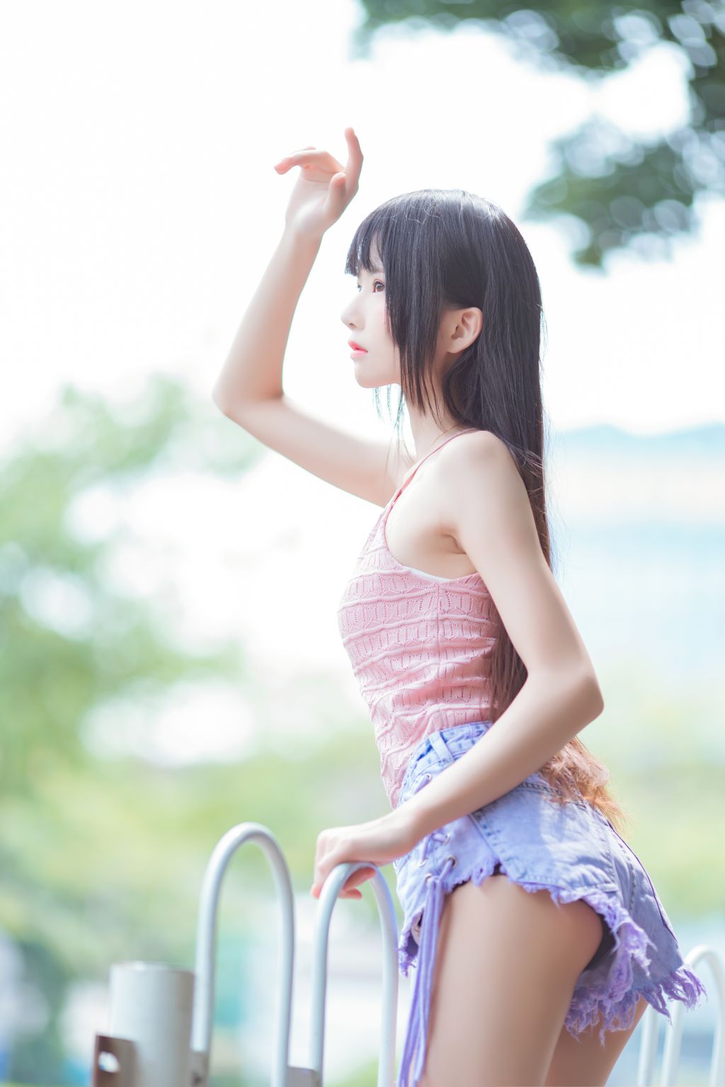 Coser @ 桜 桃 喵 Vol. 100 清新 × 4 (48 photos)