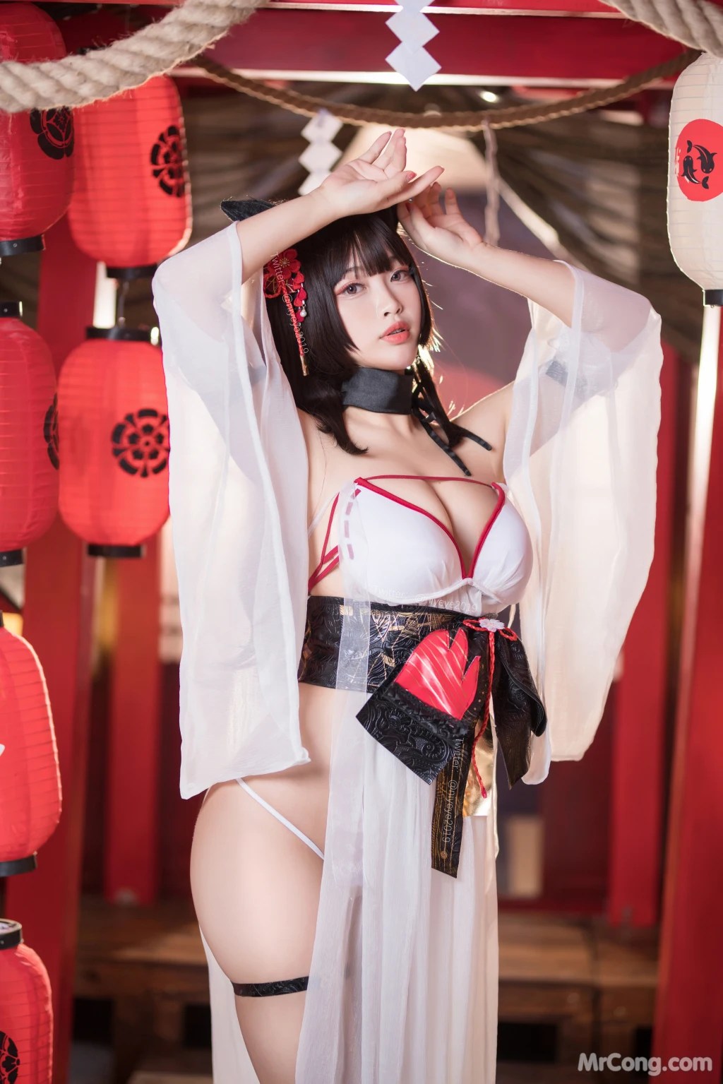 Coser@白烨 Vol.058 湿身天诚泳装 (62 photos )