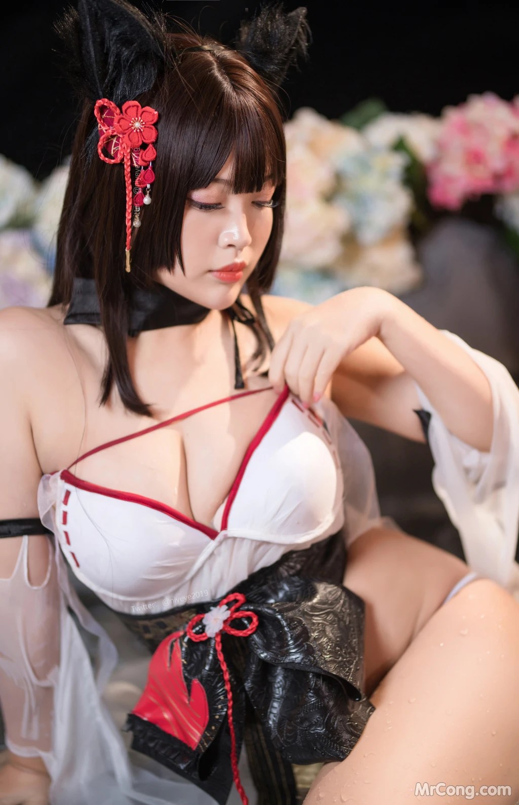 Coser@白烨 Vol.058 湿身天诚泳装 (62 photos )