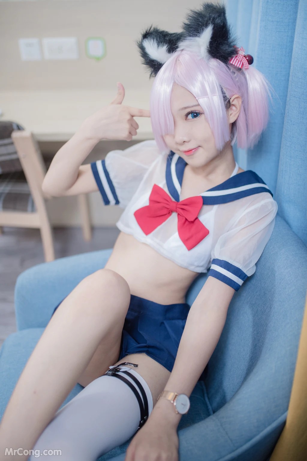 Coser@羽天shine 猫耳妹妹 (130 photos)