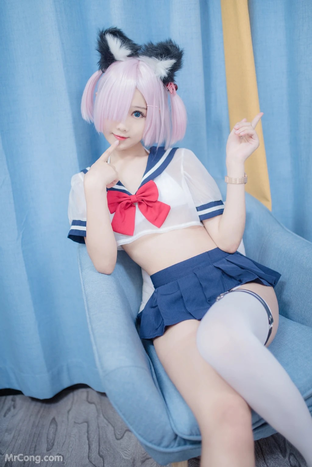 Coser@羽天shine 猫耳妹妹 (130 photos)