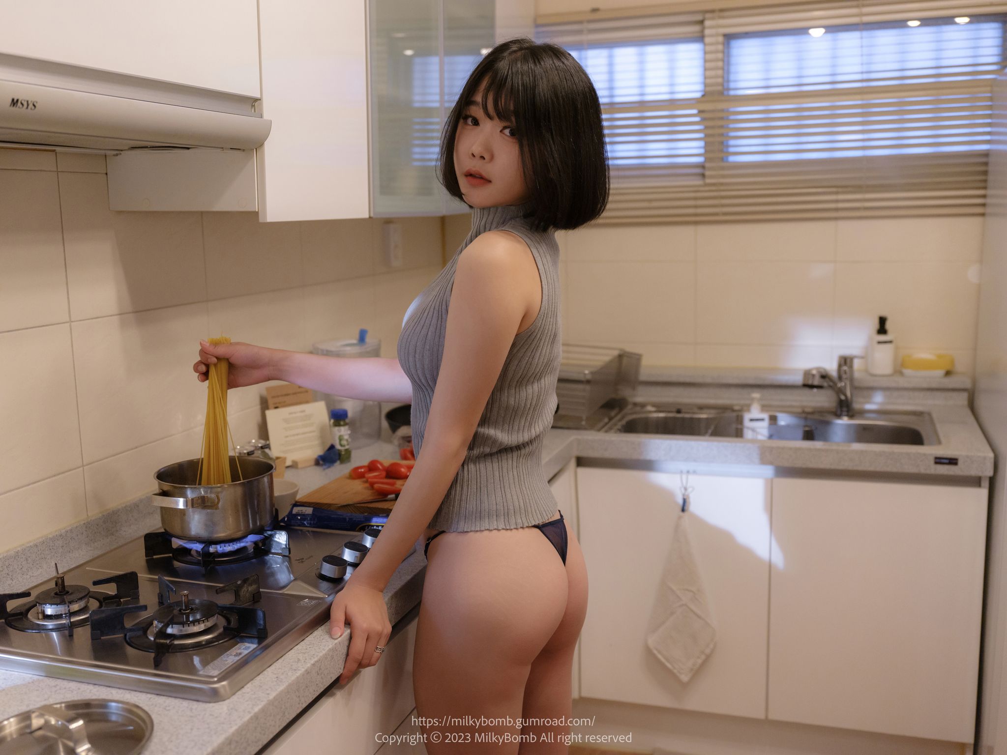 [MilkyBomb] Zia (지아) Vol.001 Cooking (368 photos )