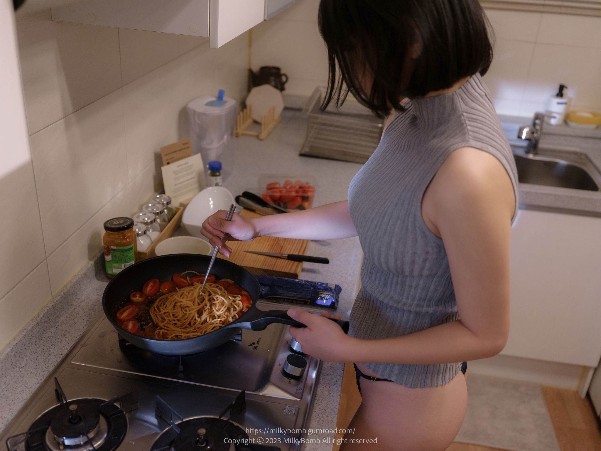 [MilkyBomb] Zia (지아) Vol.001 Cooking (368 photos )