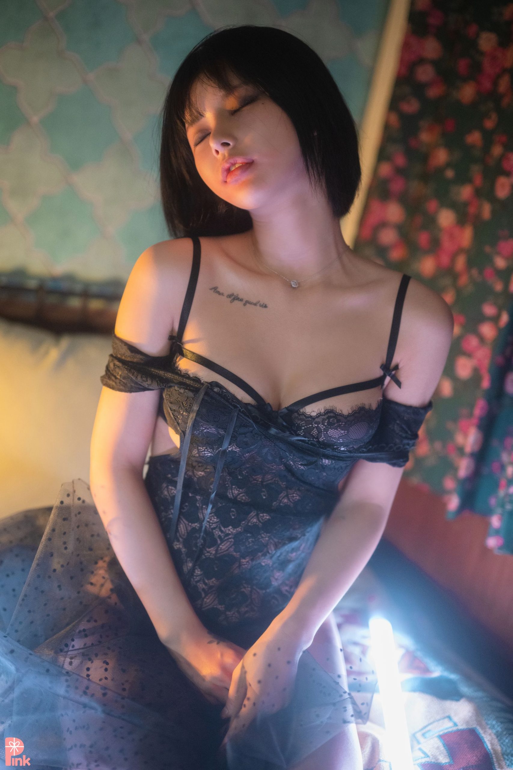 [PINK RIBBON] Uuuha - Black [59P]