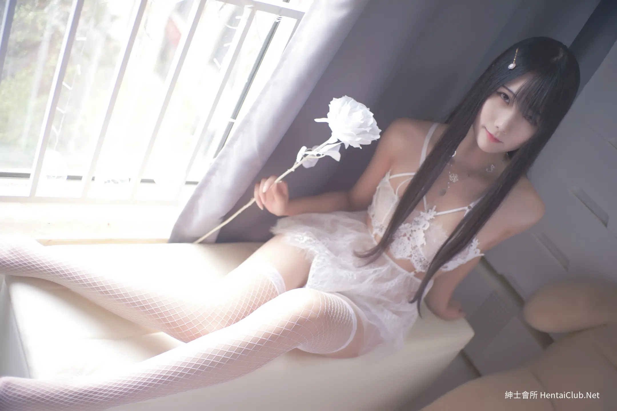 晓美妈 夜玫瑰与白玫瑰 白玫瑰 [41P]