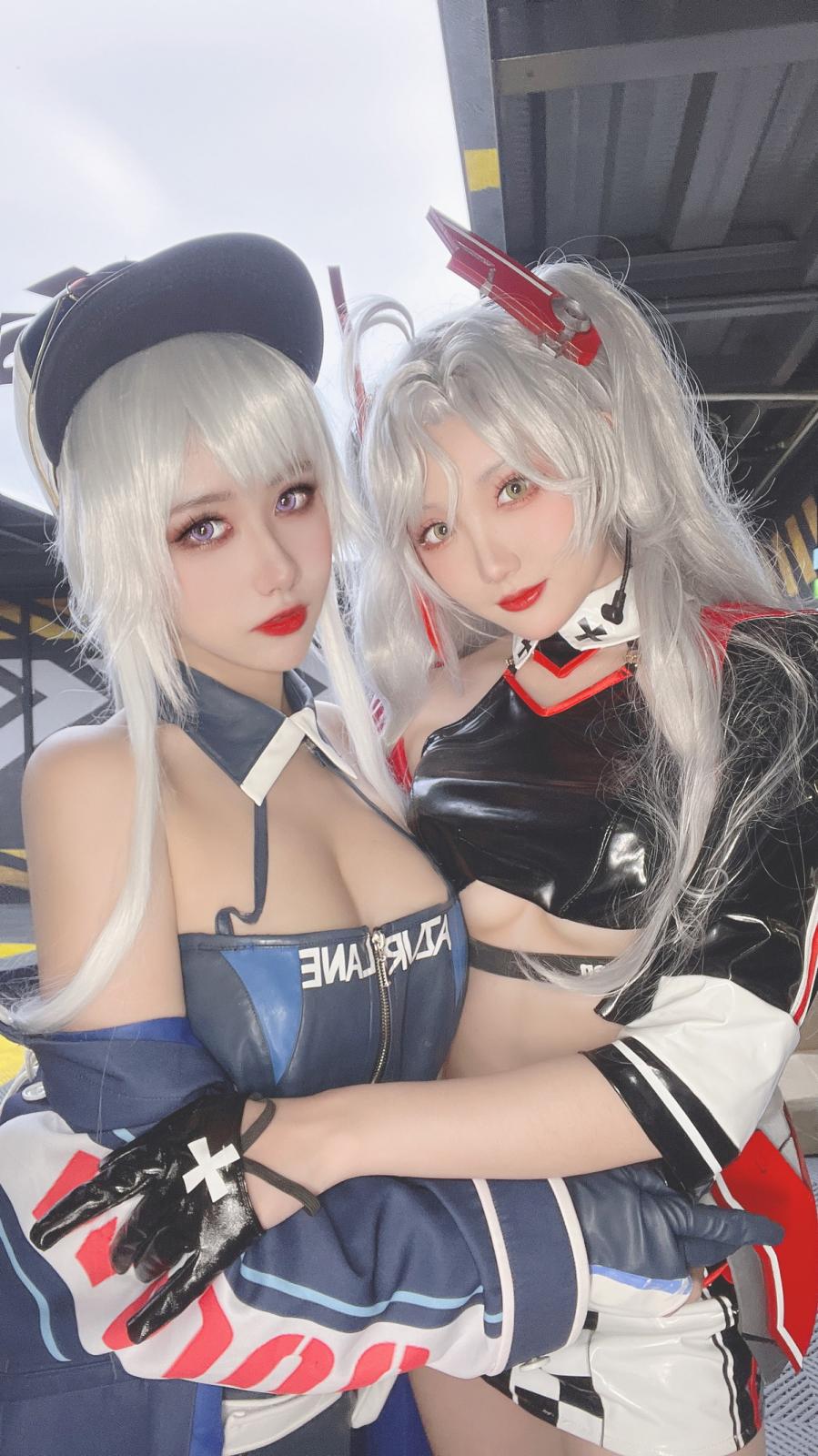 微博妹子Momoko葵葵&瓜希酱企业赛车主题性感赛车女郎服饰秀完美身材诱惑写真 [58P]