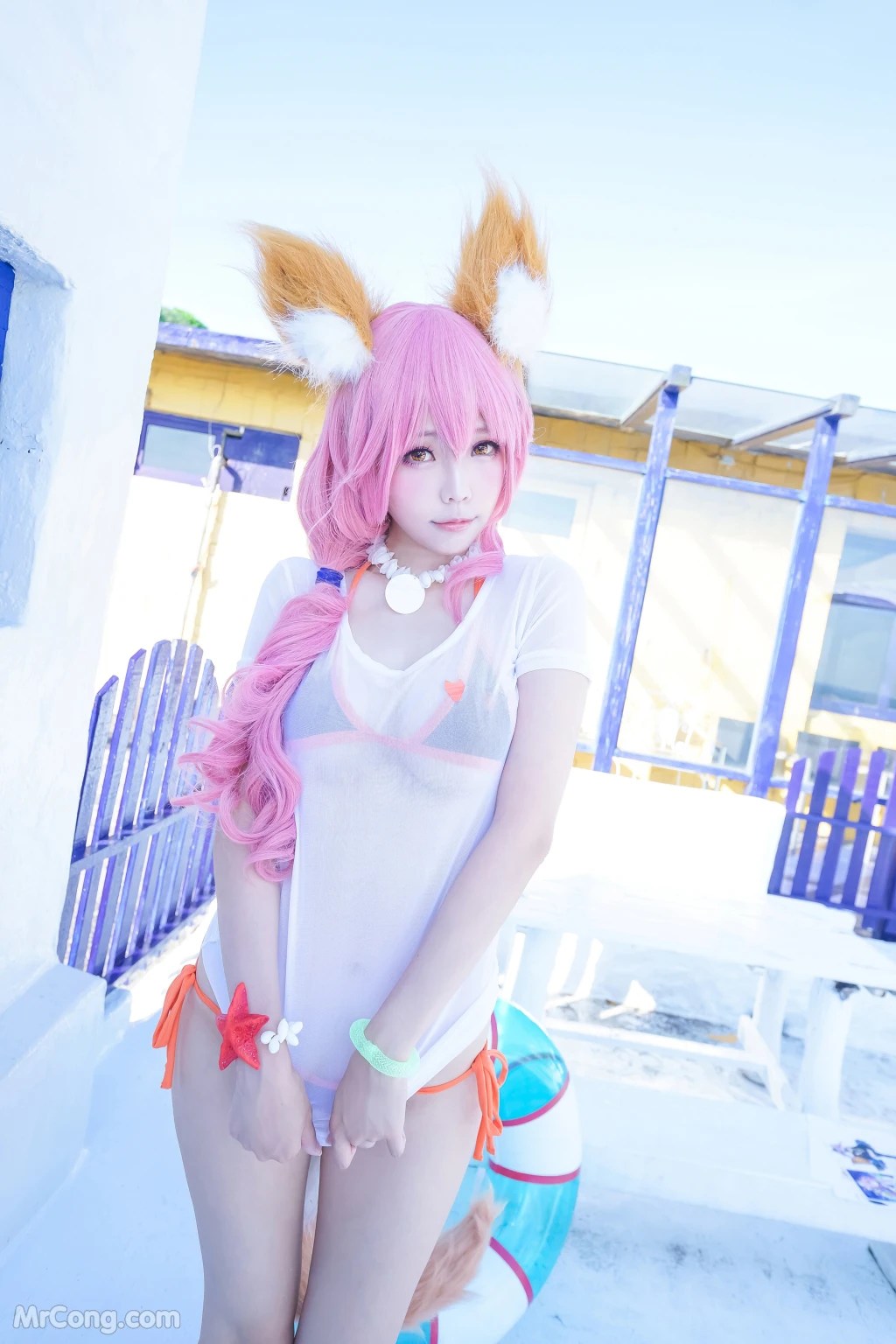 Coser@Ely_eee (ElyEE子)_ 玉藻前泳装 [24P]