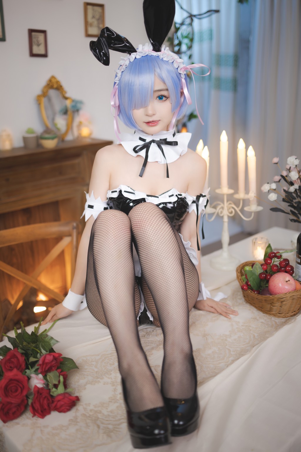 Coser @ 桜 井 宁宁 Vol.020_ 蕾姆 兔 女郎 [34P]