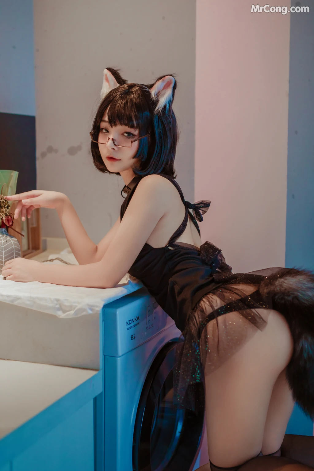 Coser@yuuhui玉汇 No.001_ 猫猫头黑裙子 [10P]