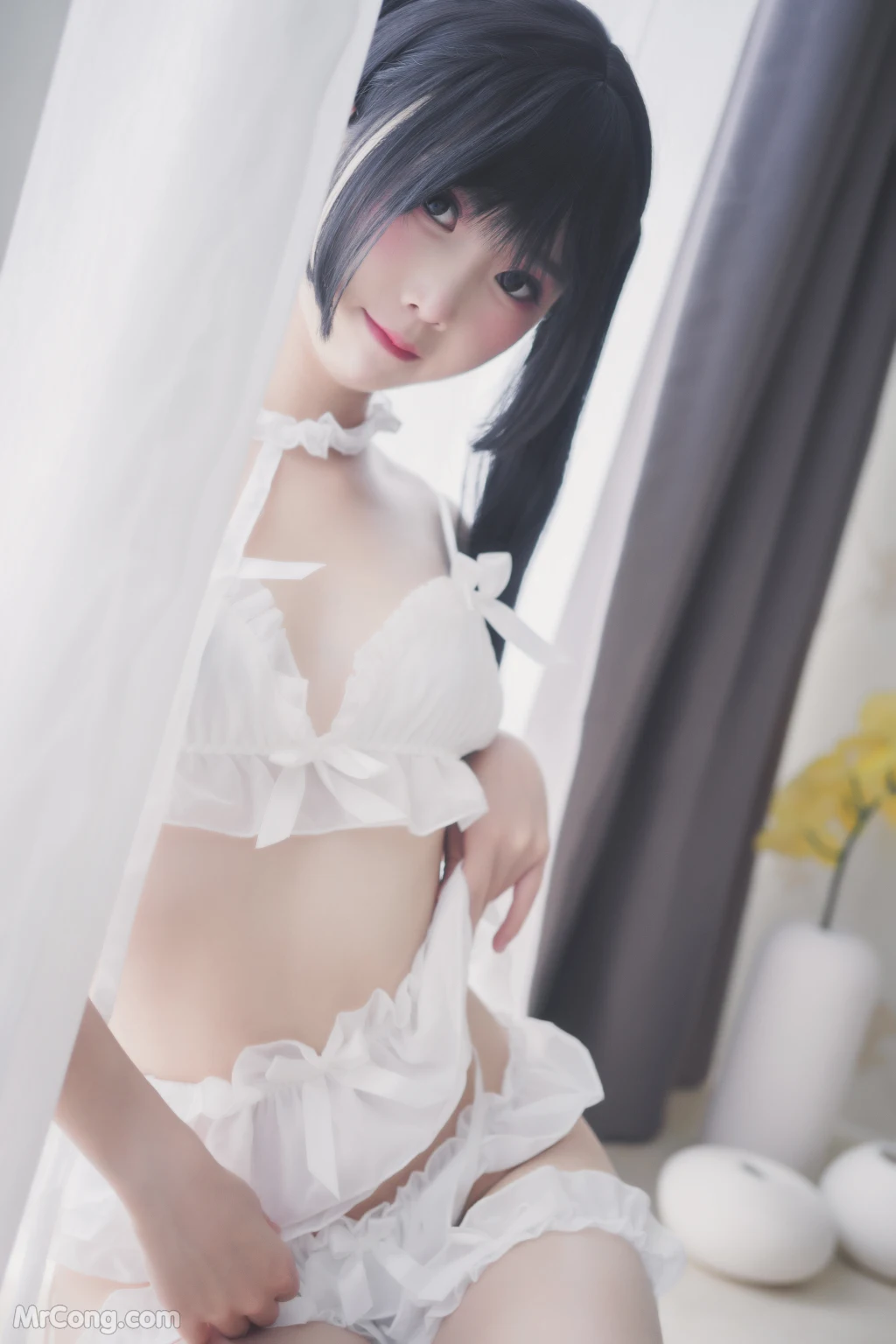 Coser@面饼仙儿 No.015_ 脑内少女 白内衣 [17P]