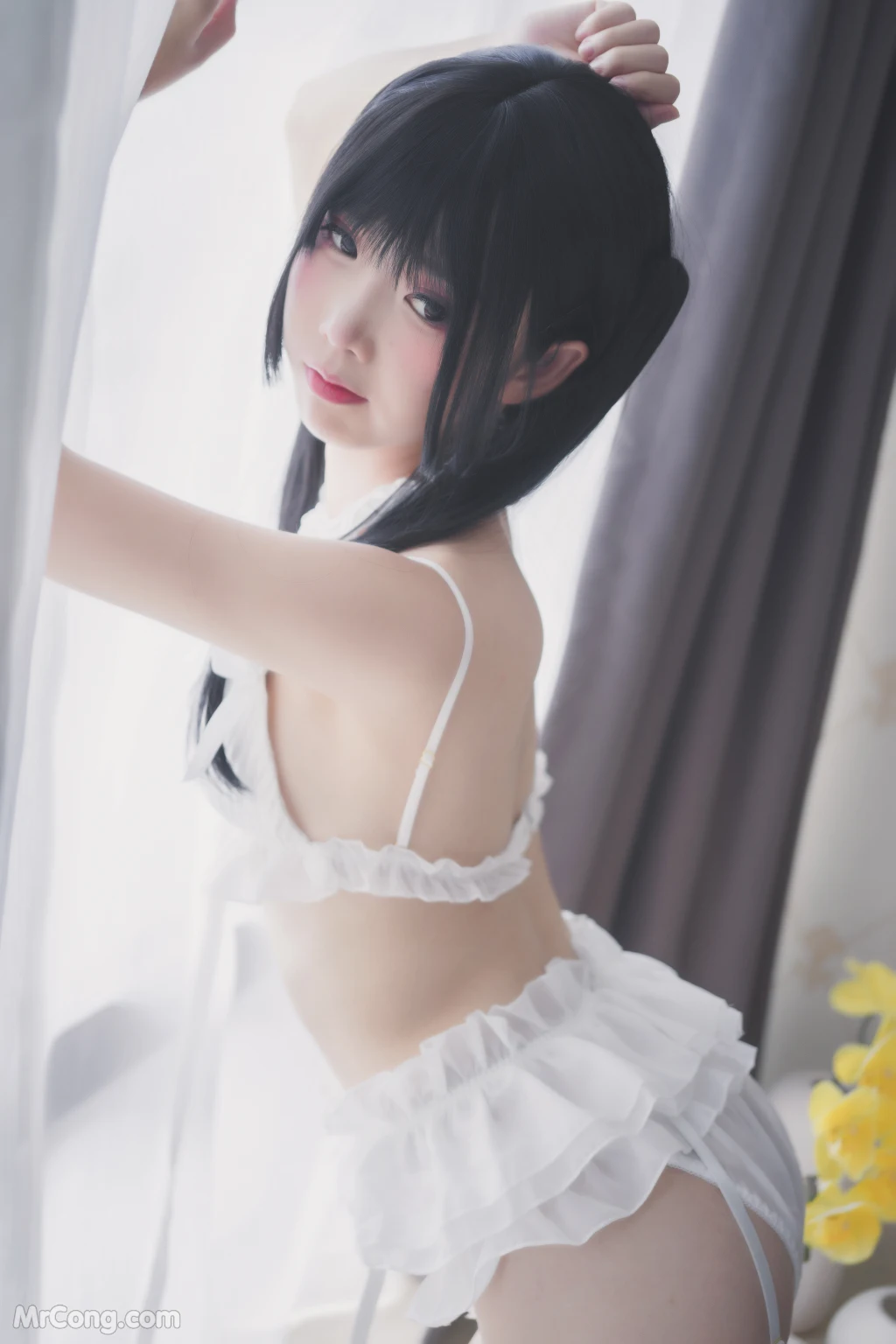 Coser@面饼仙儿 No.015_ 脑内少女 白内衣 [17P]