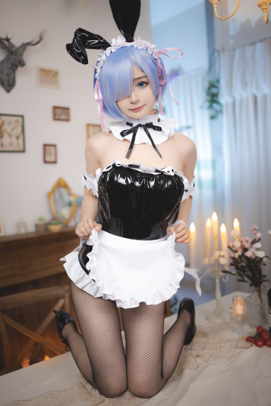 Coser @ 桜 井 宁宁 Vol.020_ 蕾姆 兔 女郎 [34P]