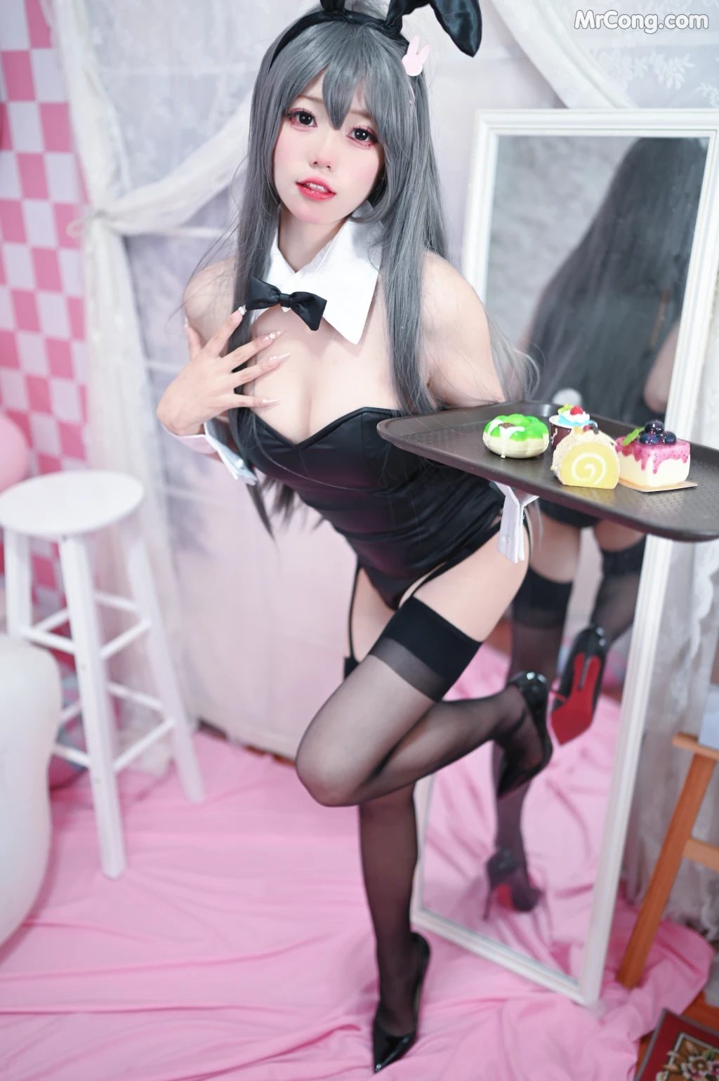 Coser@黏黏团子兔_ 樱岛麻衣兔女郎 [6P]