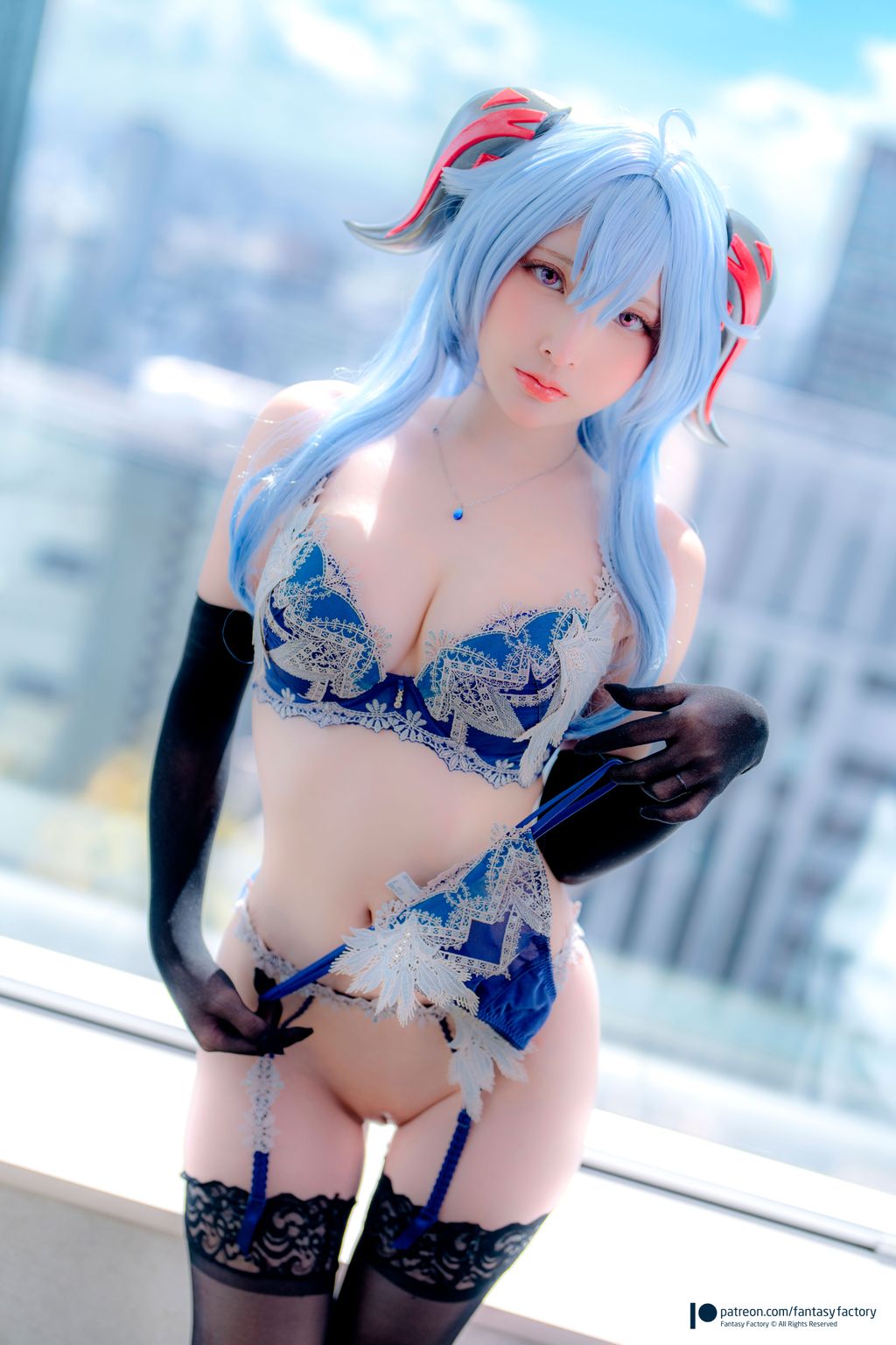 [Fantasy Factory] 小丁_ Cosplay写真 – 甘雨内衣 [51P]