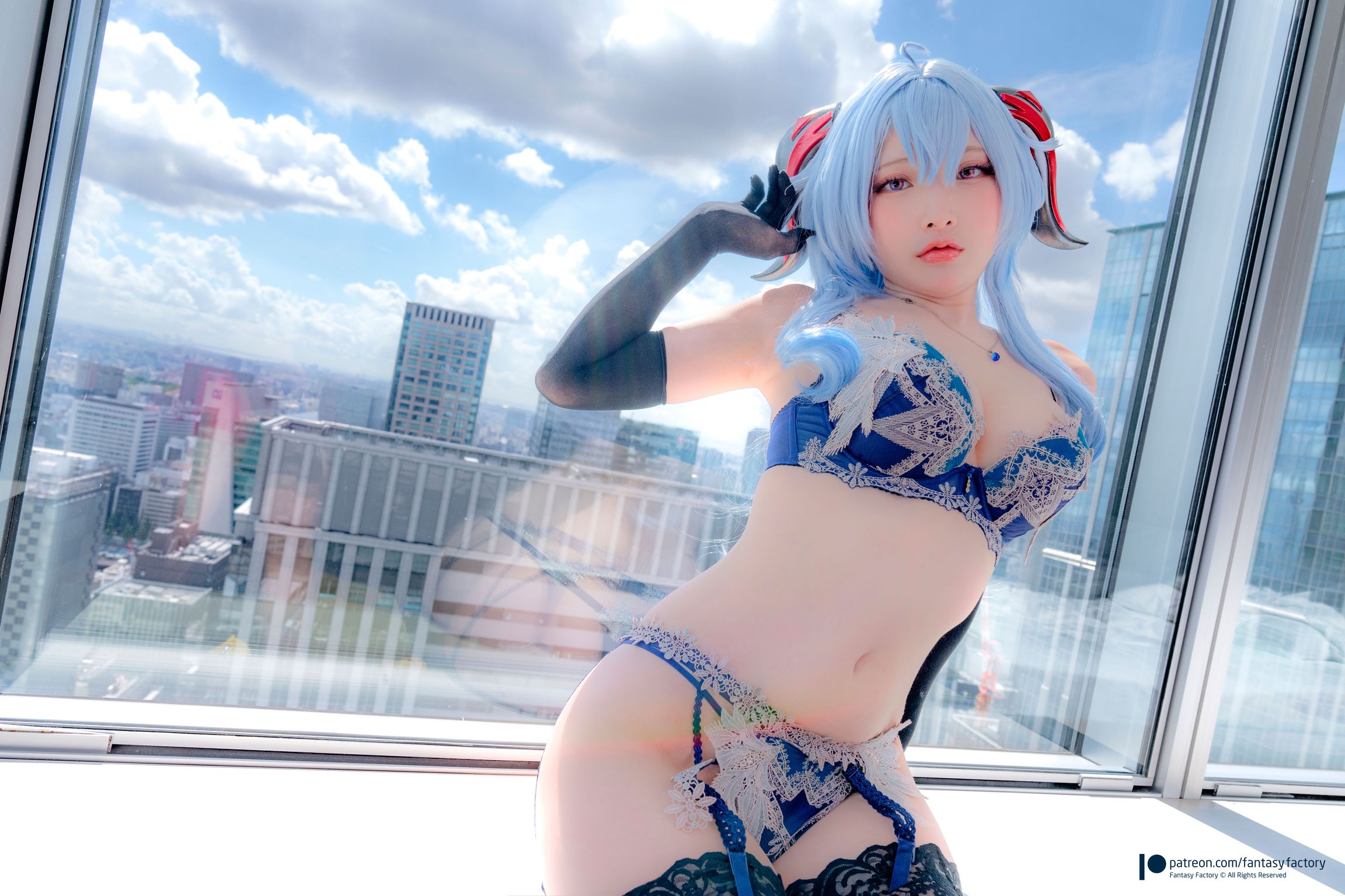 [Fantasy Factory] 小丁_ Cosplay写真 – 甘雨内衣 [51P]