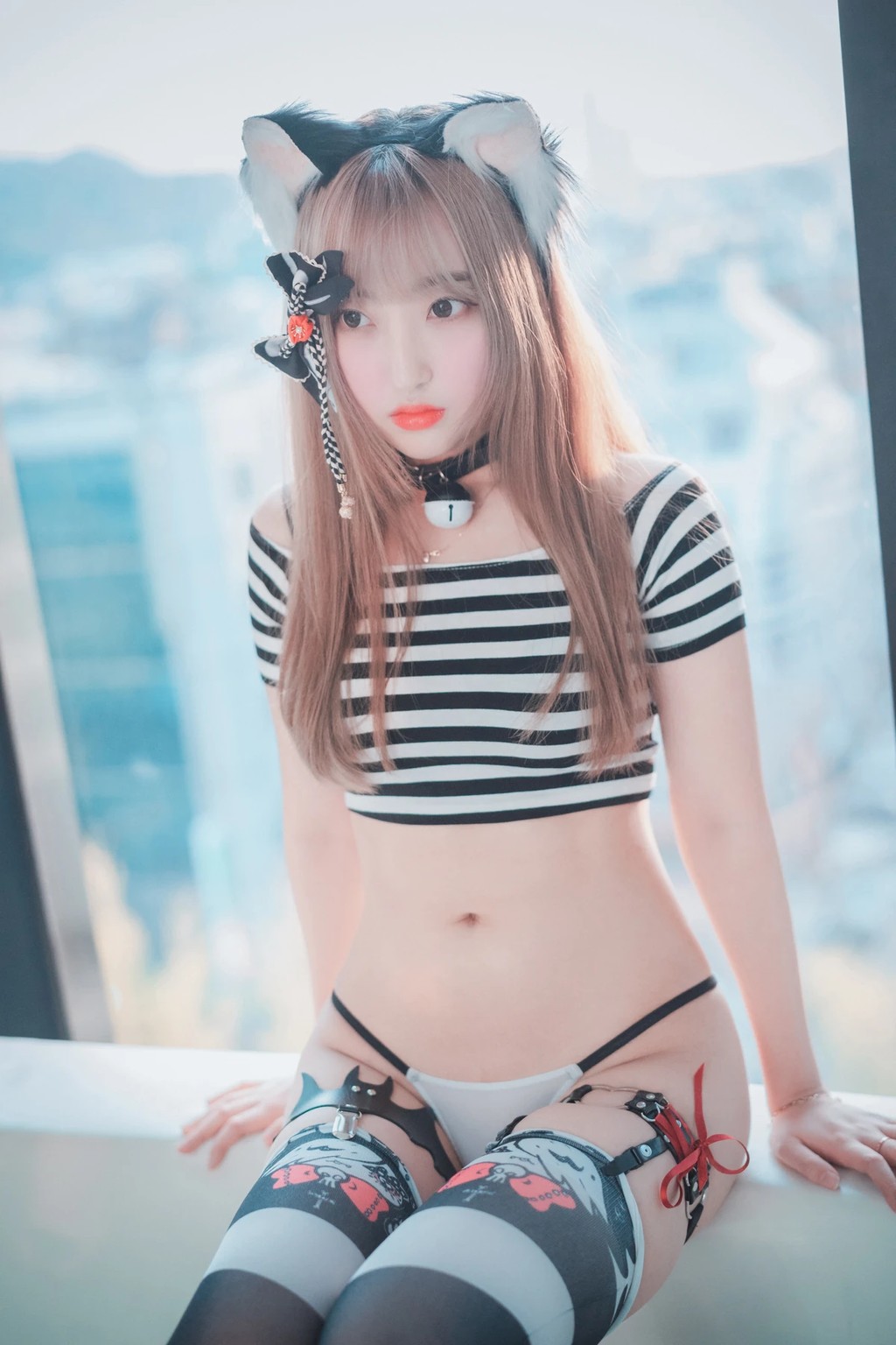 DJAWA Photo - HaNari (하나리)_ _Catgirl in Stripes_ [91P]