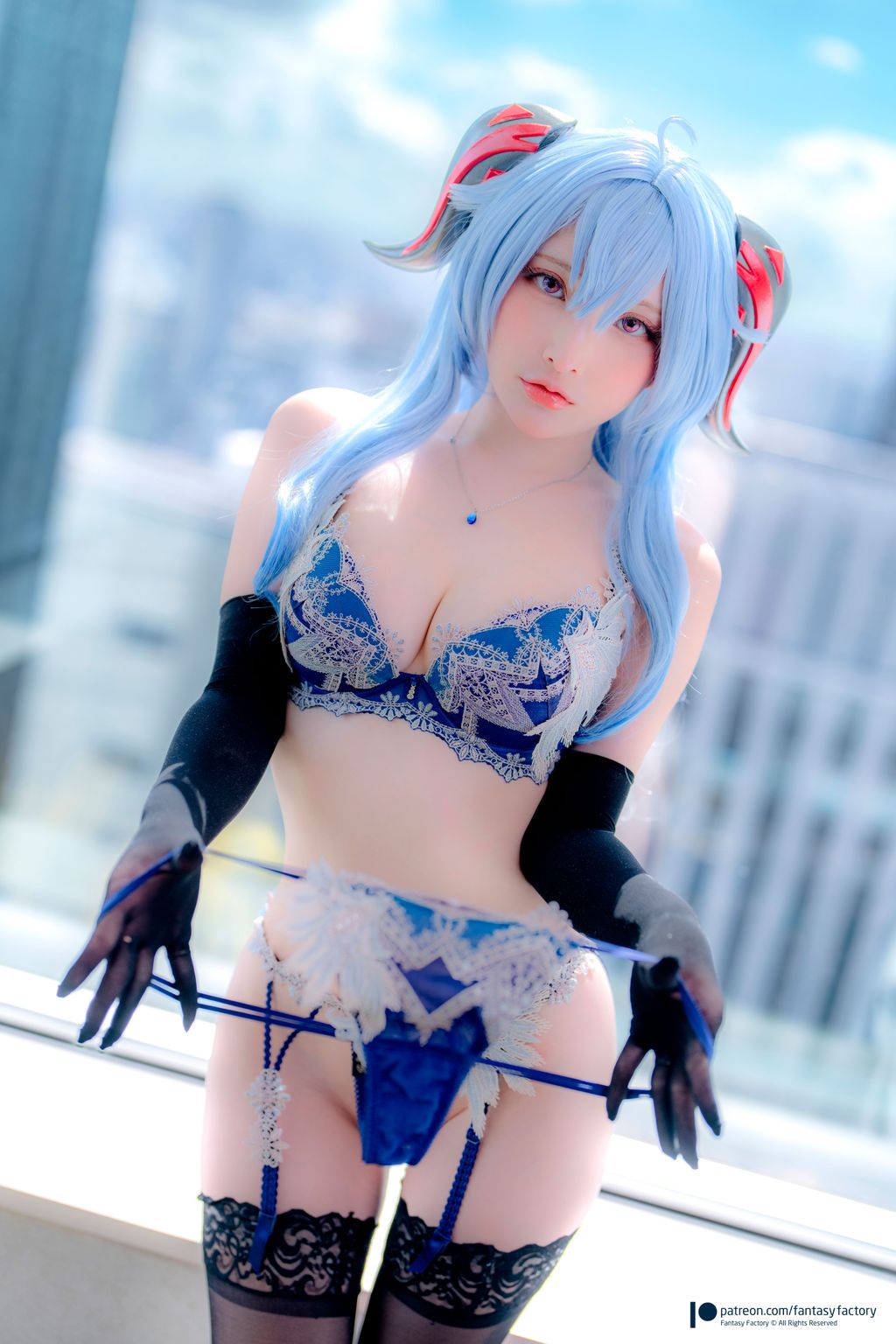 [Fantasy Factory] 小丁_ Cosplay写真 – 甘雨内衣 [51P]