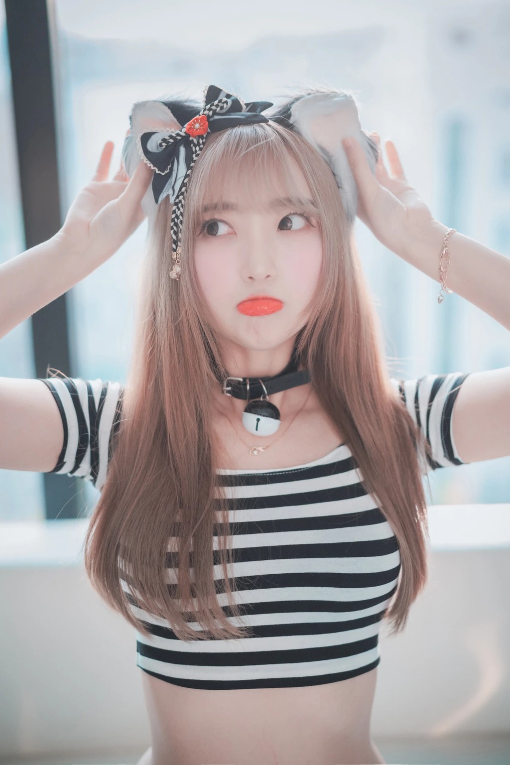 DJAWA Photo - HaNari (하나리)_ _Catgirl in Stripes_ [91P]